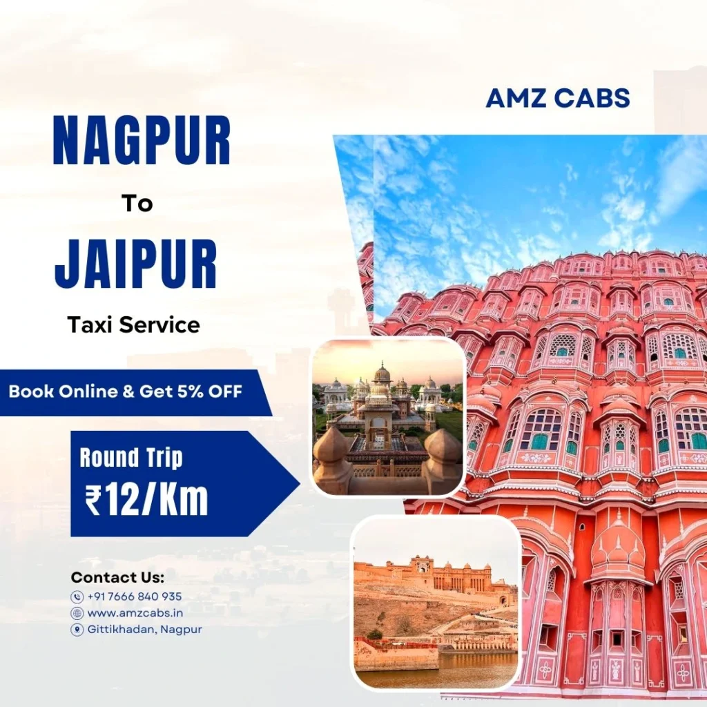 Nagpur to Jaipur Taxi Service