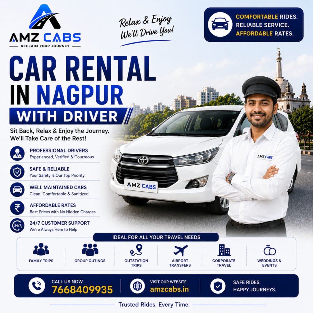 car rental in nagpur with driver