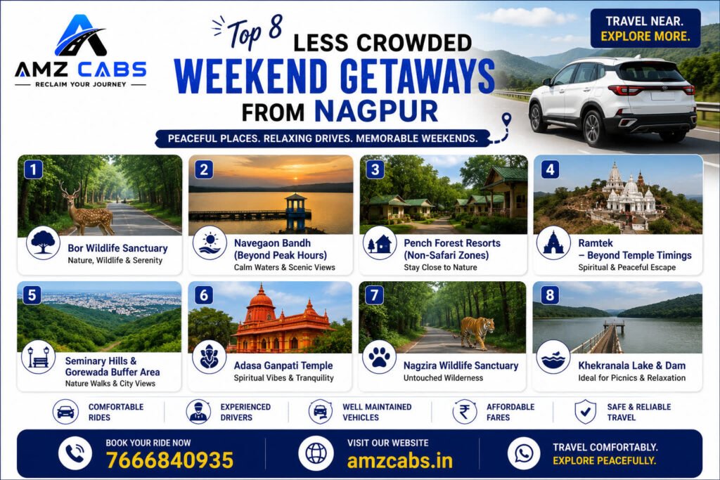 Top 8 less crowded weekend gateways from Nagpur